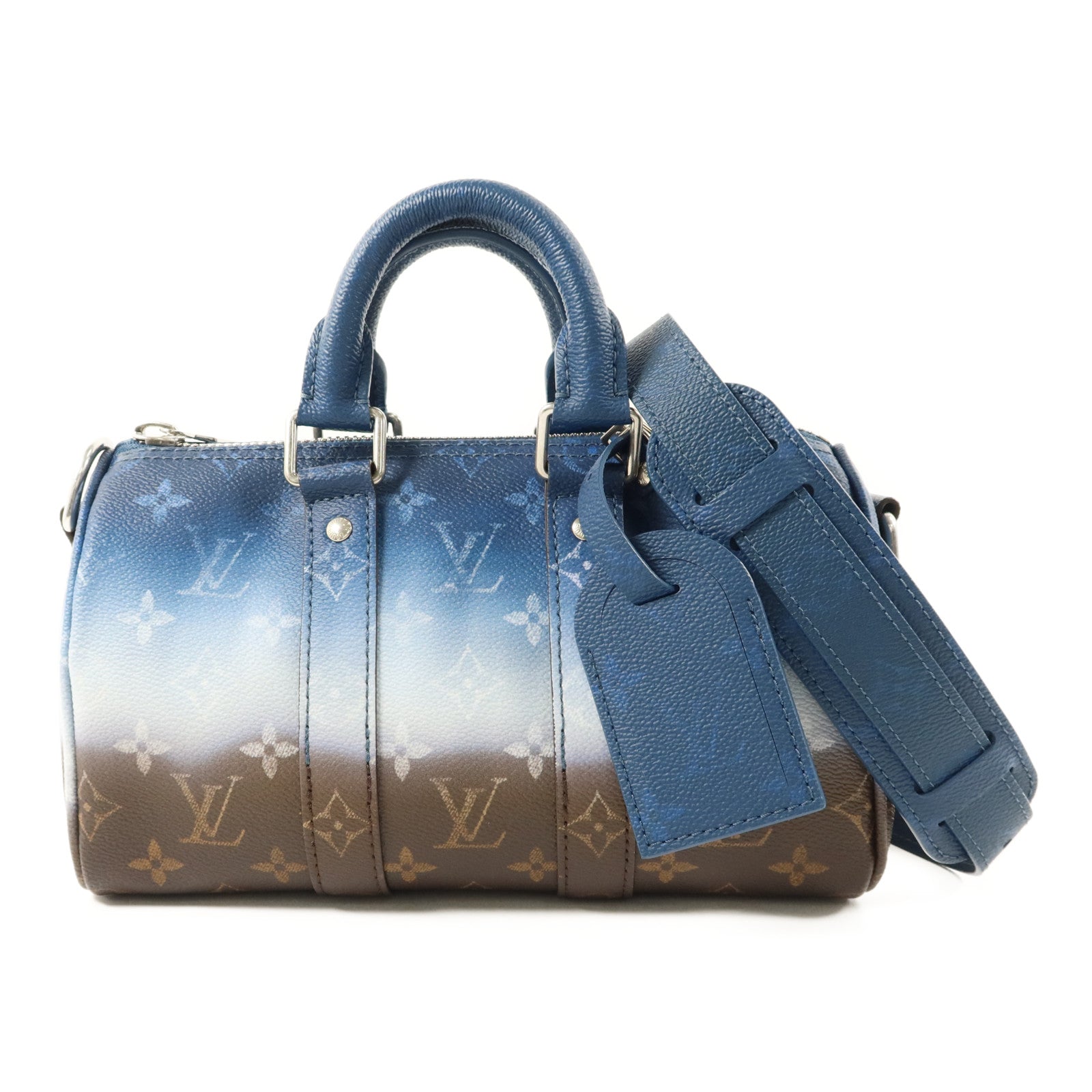 LOUIS VUITTON Monogram Keepall Bandouliere 25銀扣手挽肩背兩用袋