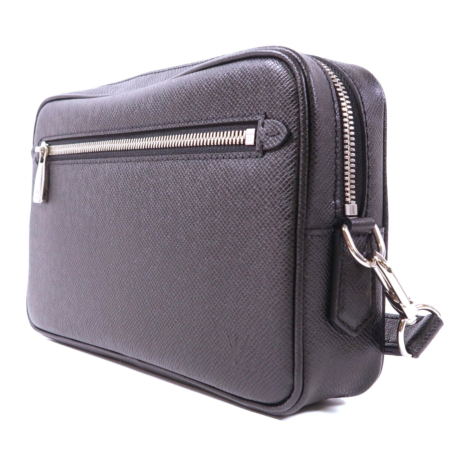 LOUIS VUITTON Taiga Kasai Clutch銀扣手拿包