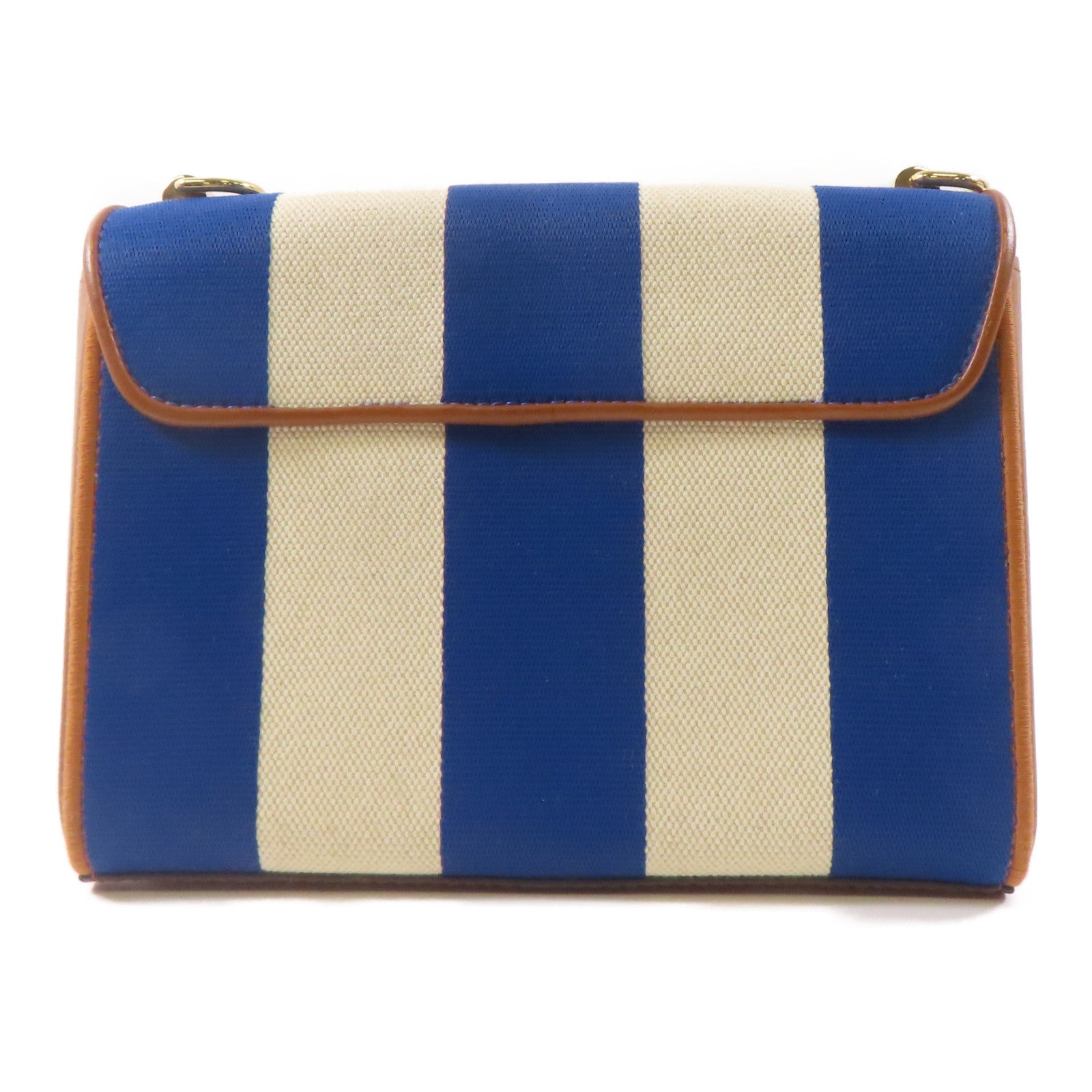 LOUIS VUITTON 帆布/皮革Twist金扣肩背袋藍色/白色/啡色