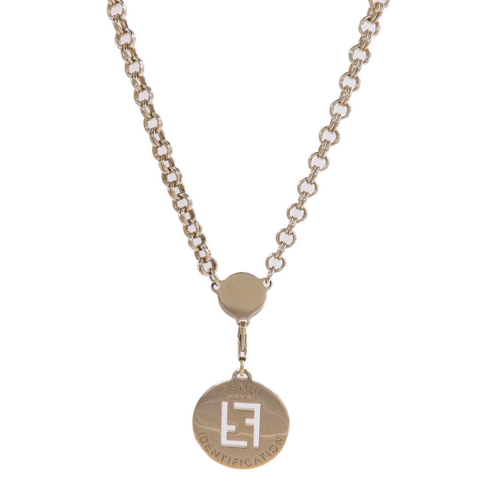 FENDI 金屬Identification Pendant項鍊