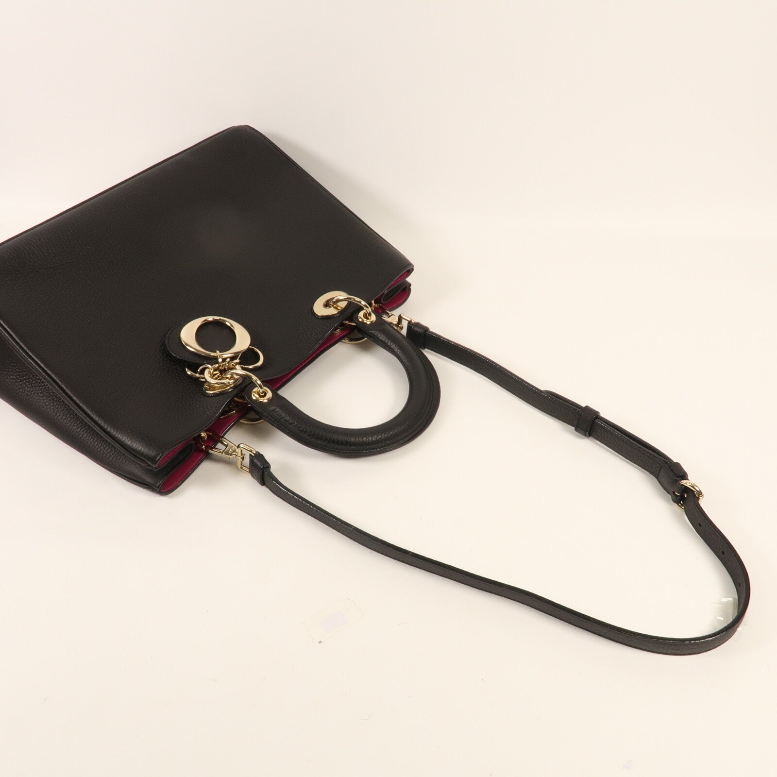 Dior 牛皮皮革Diorissimo金扣手挽肩背兩用袋