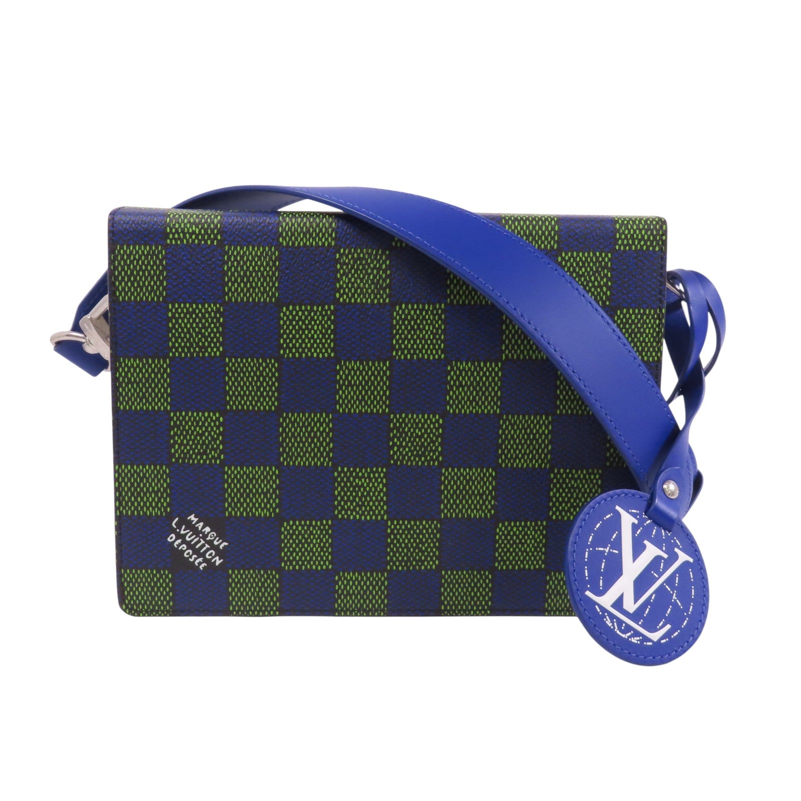 LOUIS VUITTON Damier Heritage Book Messenger銀扣肩背袋