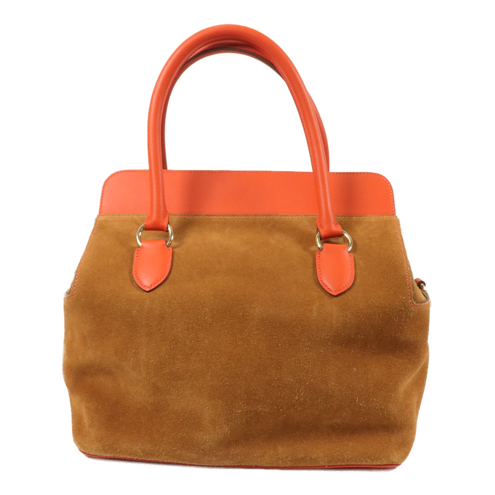 HERMES Veau Doblis/Swift皮革Tool Box 26手挽肩背兩用袋Capucine/Chamois