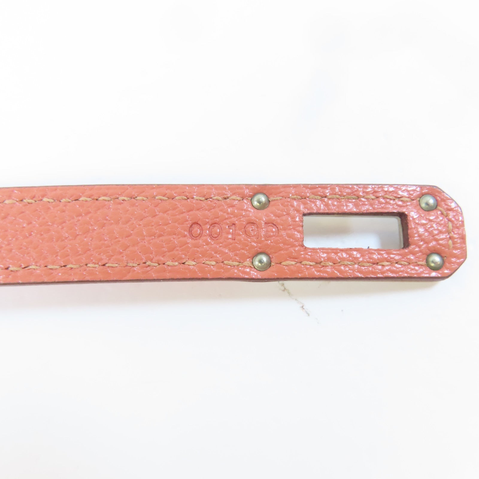 HERMES Chevre皮革Kelly Wallet銀扣長錢包Crevette龍蝦粉