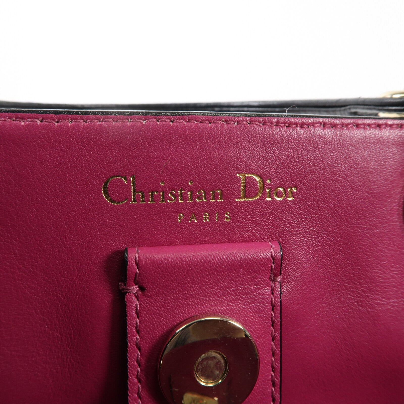 Dior 牛皮皮革Diorissimo金扣手挽肩背兩用袋