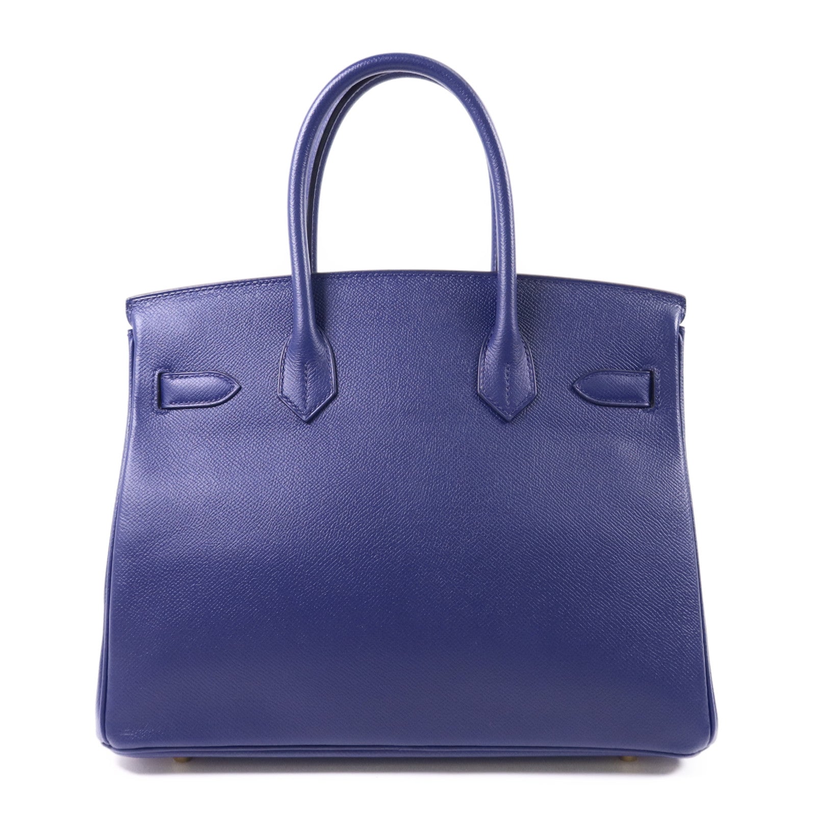 HERMES Epsom皮革Birkin 30金扣手挽袋Bleu Saphir