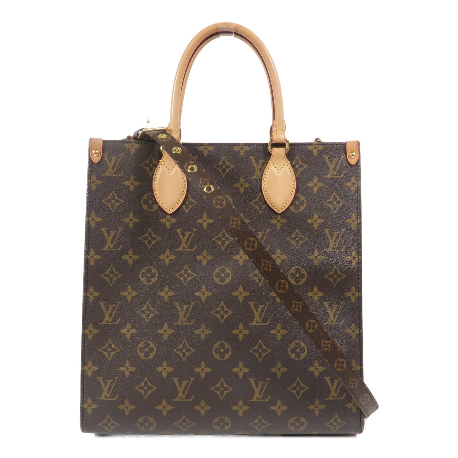 LOUIS VUITTON Monogram Sac Plat PM手挽肩背兩用袋