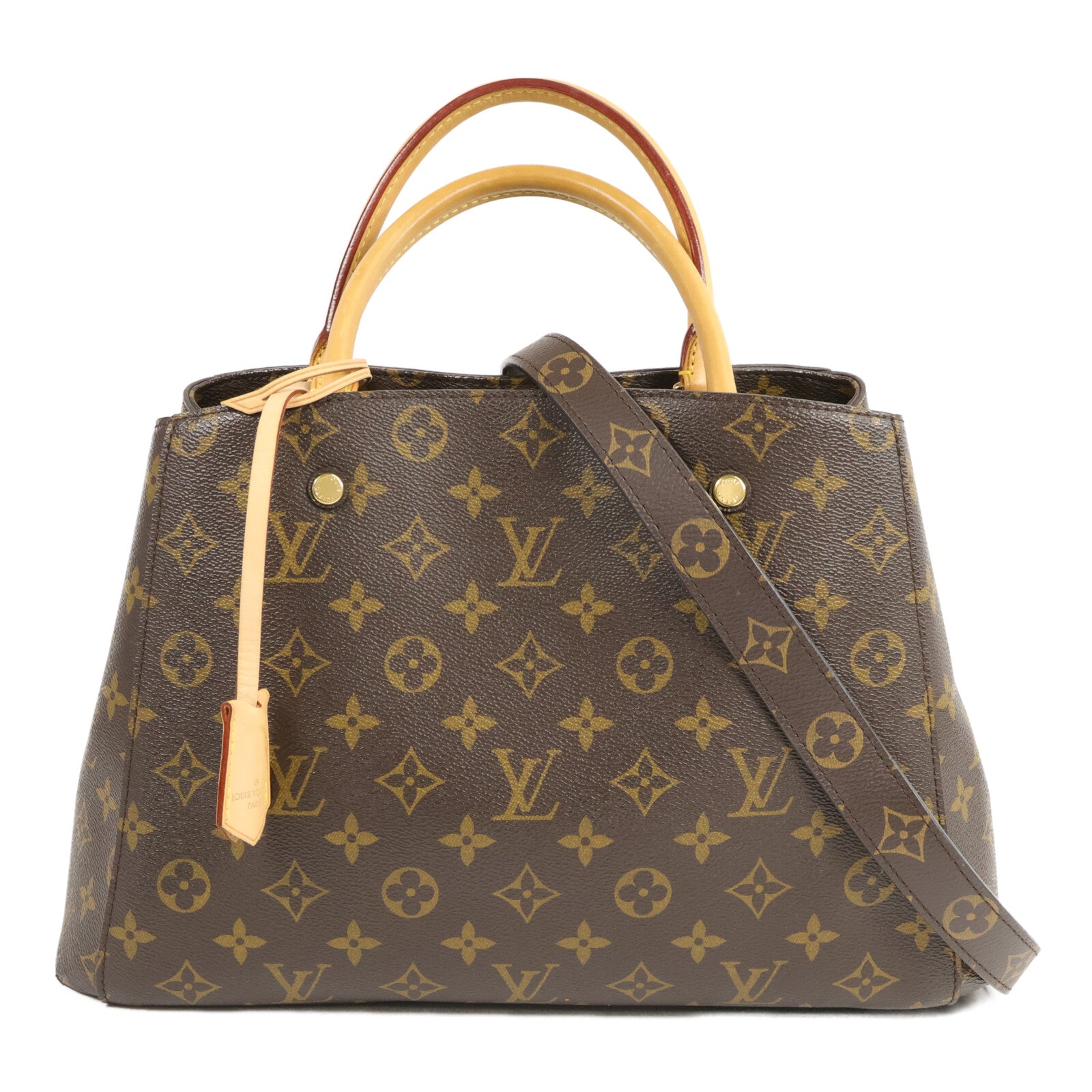 LOUIS VUITTON Monogram Montaigne MM手挽肩背兩用袋