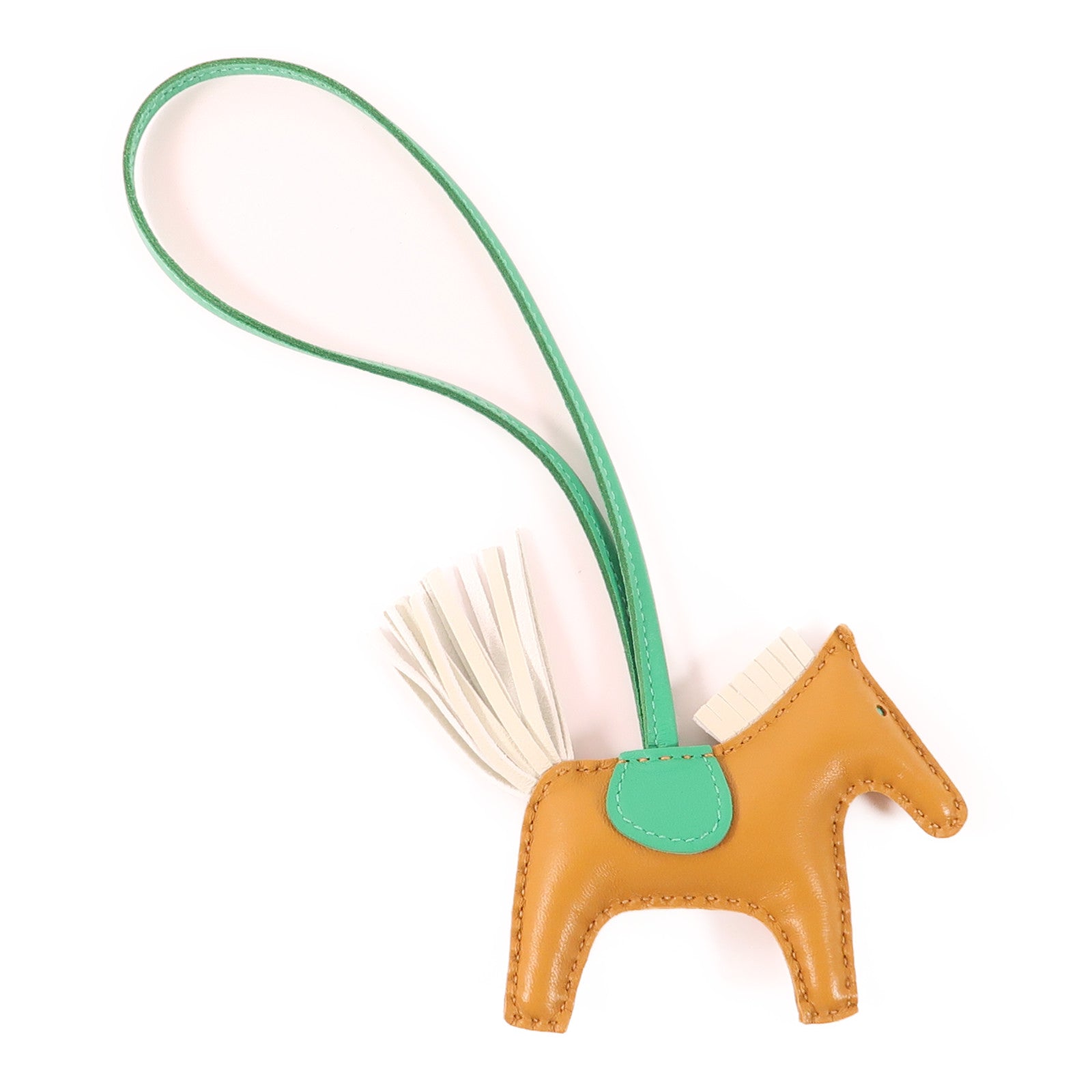 HERMES Swift皮革Rodeo PM掛飾2H Kraft