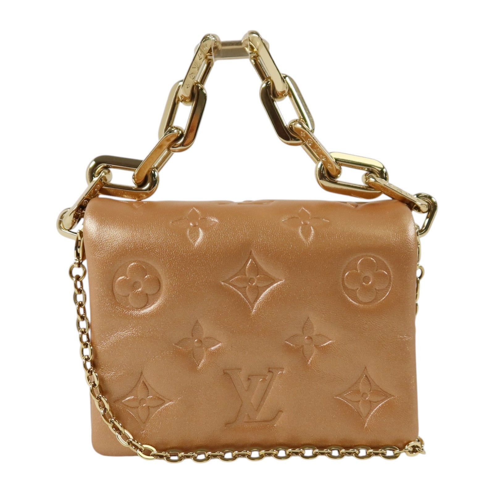 LOUIS VUITTON Monogram Embossed Coussin Belt Bag金扣手挽/腰包兩用袋