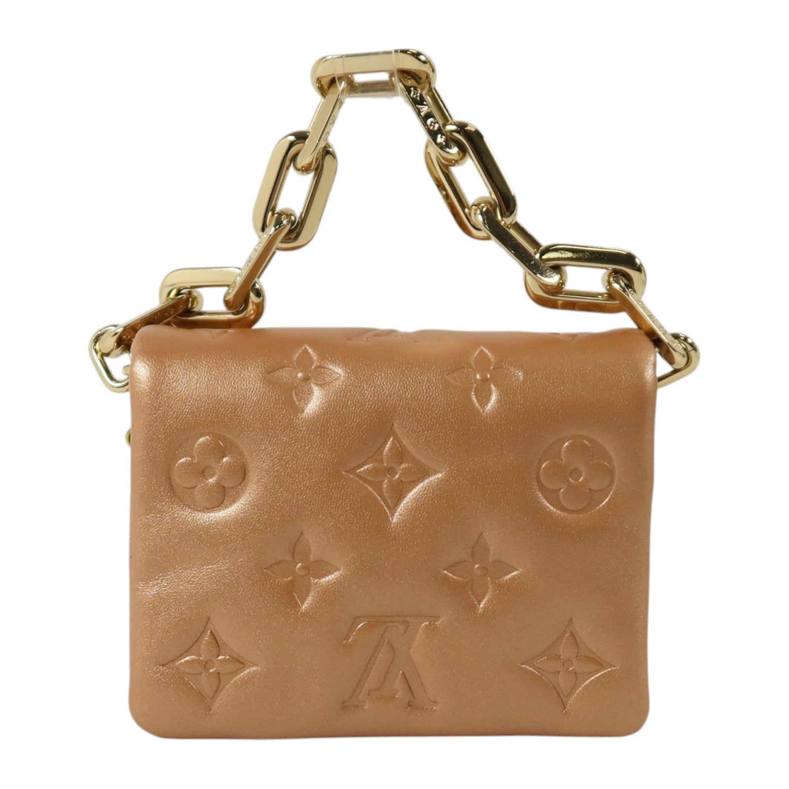 LOUIS VUITTON Monogram Embossed Coussin Belt Bag金扣手挽/腰包兩用袋