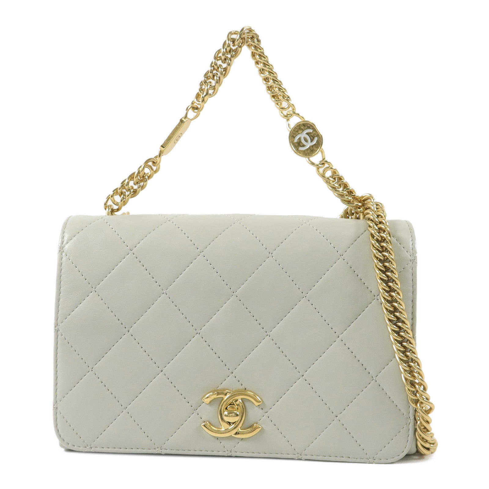 CHANEL 【激減優惠】羊皮皮革2 Way Chain Shoulder鏈帶肩背袋