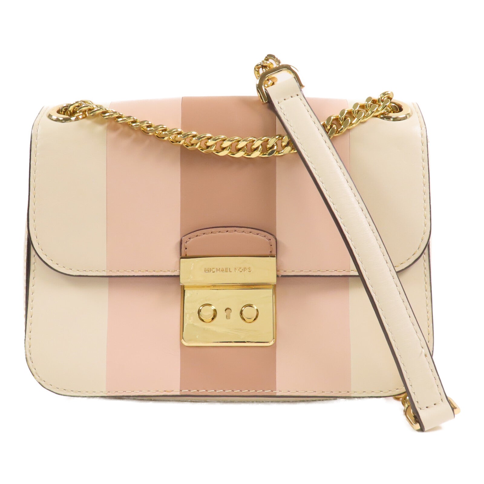 Michael Kors 【激減優惠】牛皮皮革Chain Shoulder Bag金扣鏈帶肩背袋