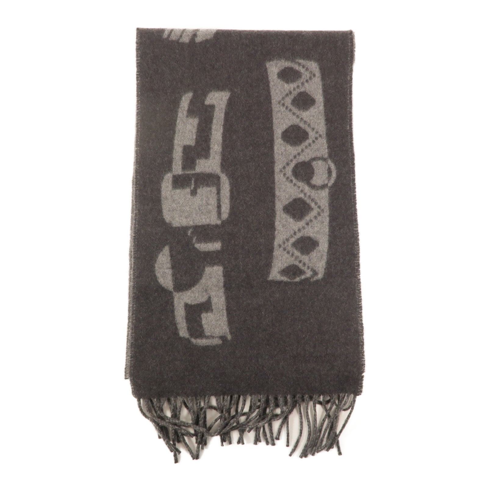 HERMES 羊絨Colliers De Chiens Scarf 170x25圍巾