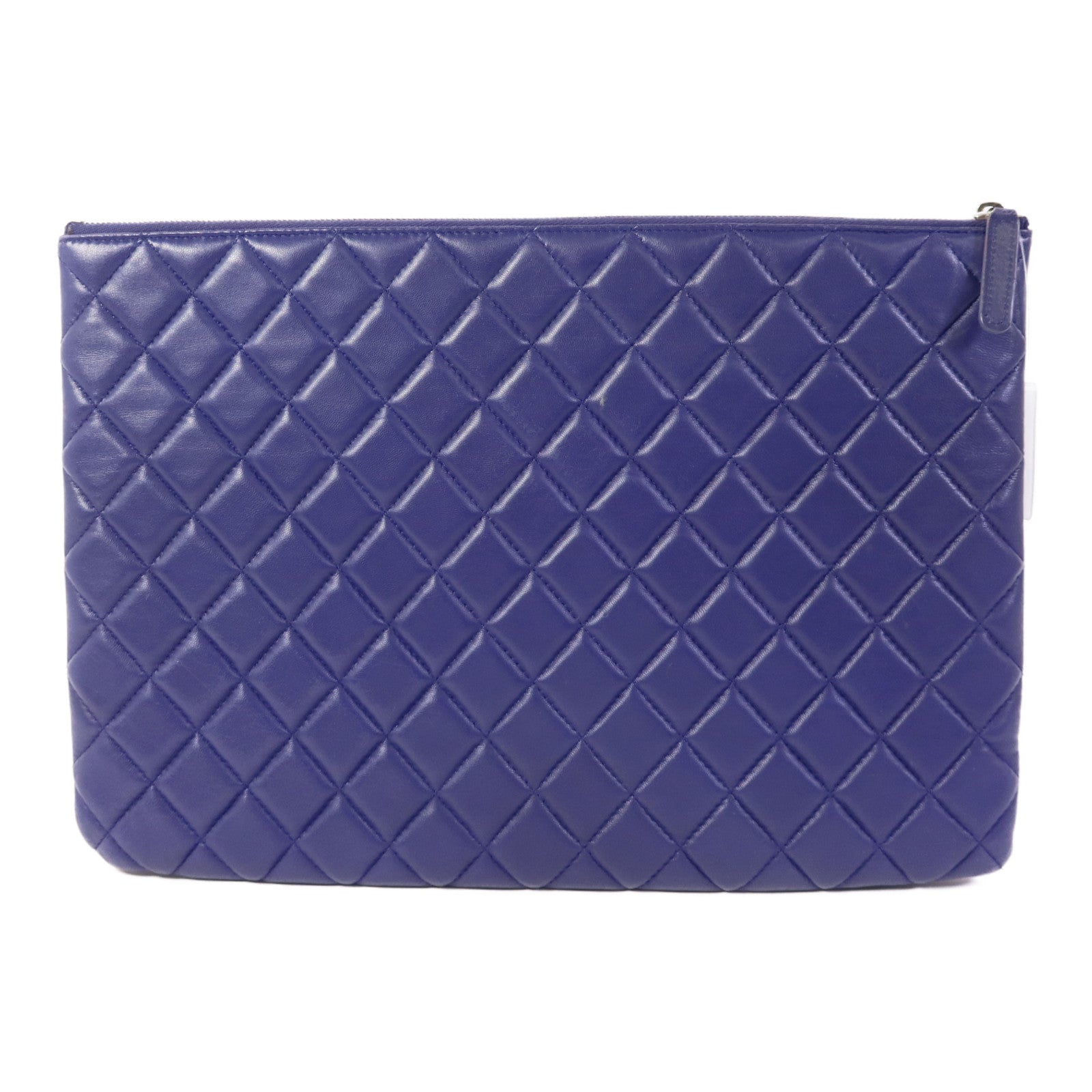 CHANEL 羊皮皮革Pouch銀扣小袋