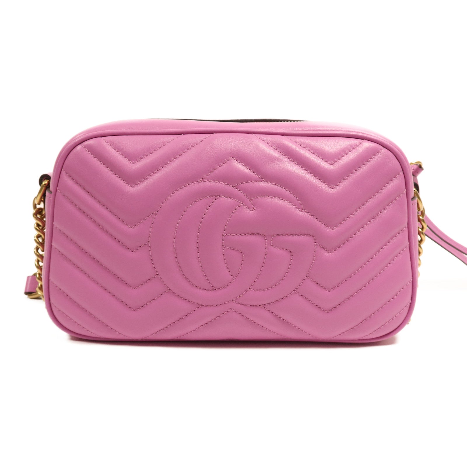 GUCCI 牛皮皮革GG Marmont金扣肩背袋