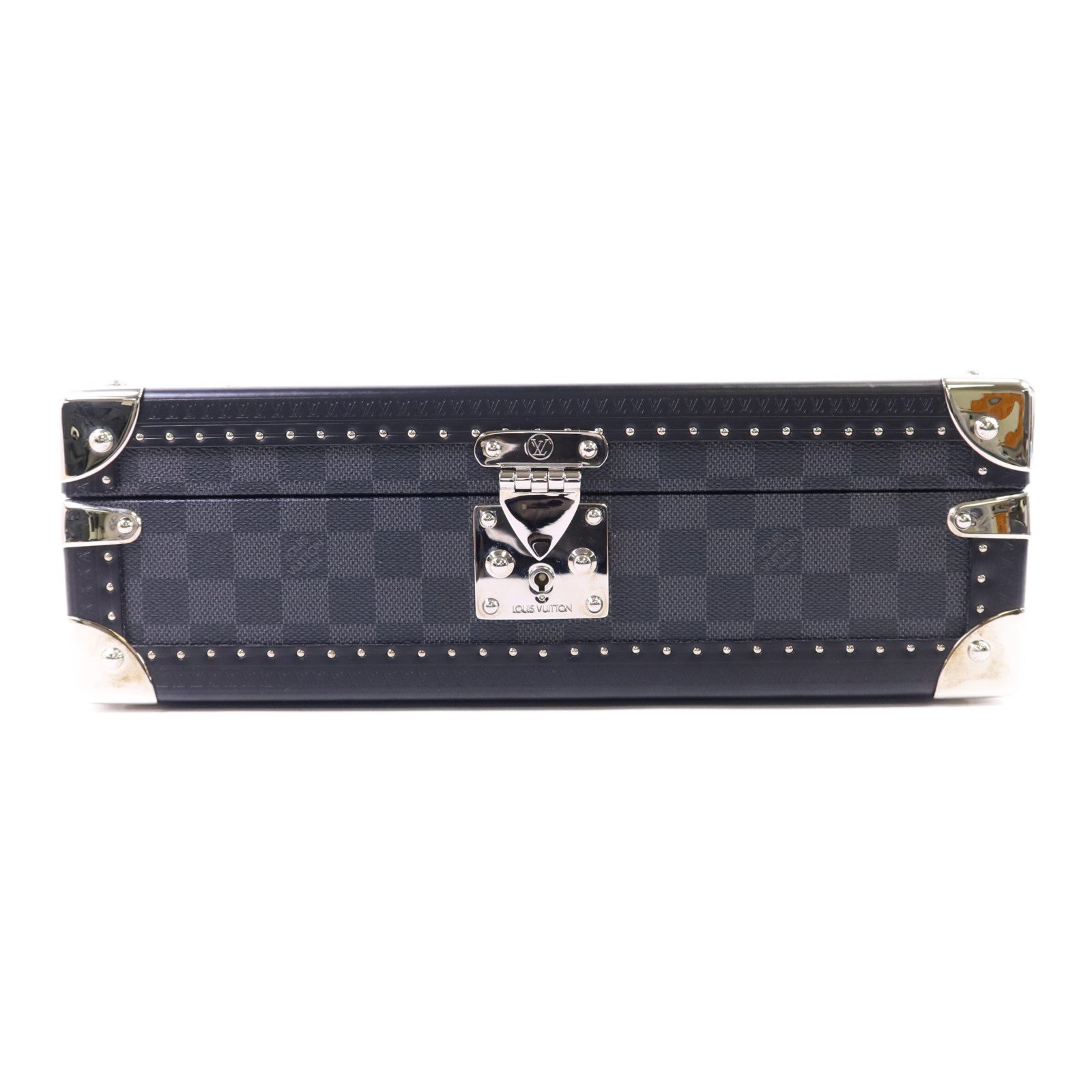 LOUIS VUITTON Damier Graphite Coffret 8 Montres銀扣手錶收納盒