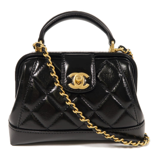 CHANEL【激減優惠】 牛皮皮革Shoulder Bag金扣鏈帶手挽肩背兩用袋