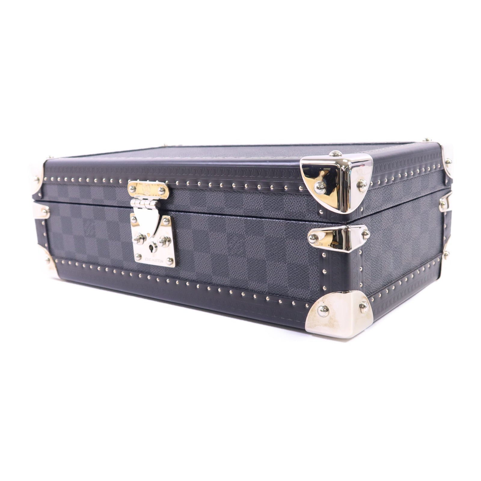 LOUIS VUITTON Damier Graphite Coffret 8 Montres銀扣手錶收納盒