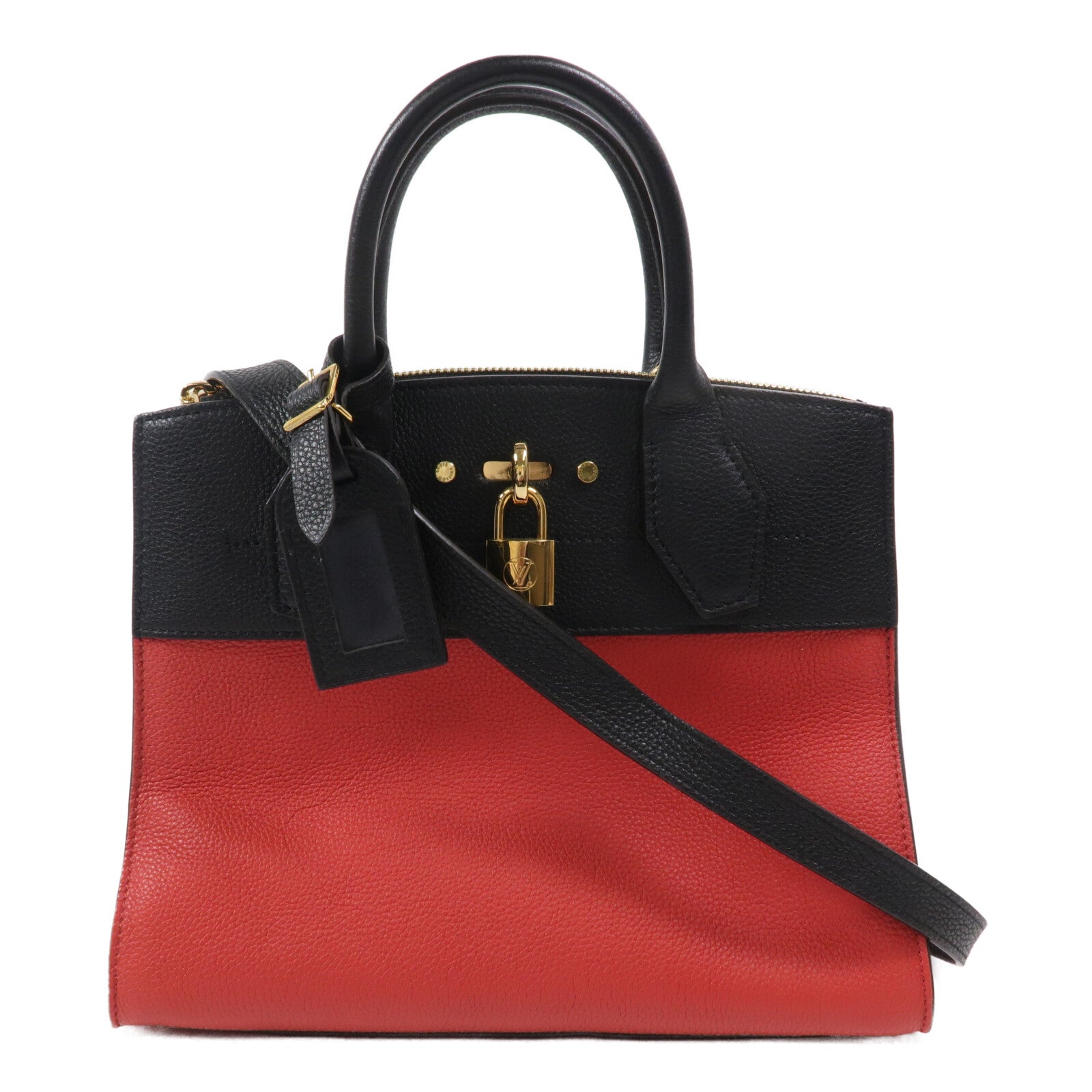 LOUIS VUITTON 牛皮皮革City Steamer PM手挽肩背兩用袋