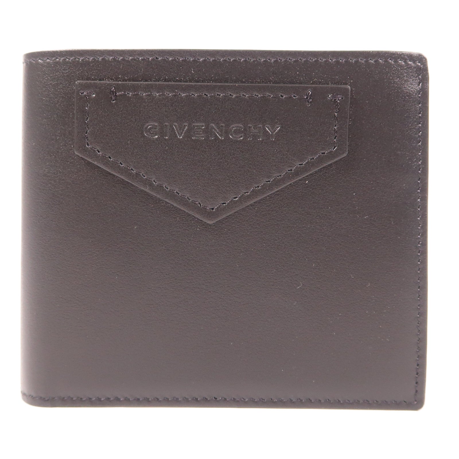 GIVENCHY Bifold Wallet Calfskin Leather Black