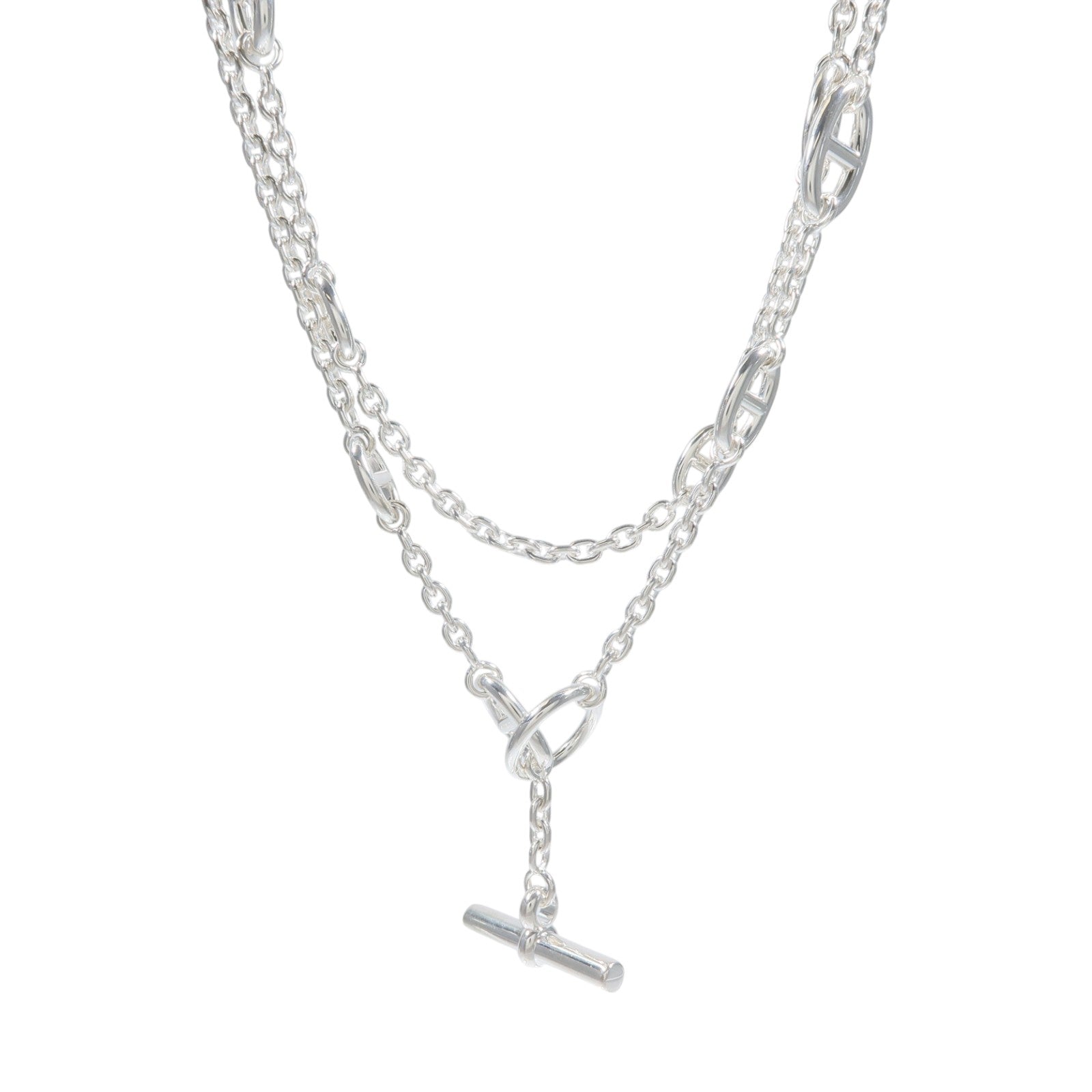 HERMES 925純銀Farandole Long Necklace 160cm項鍊