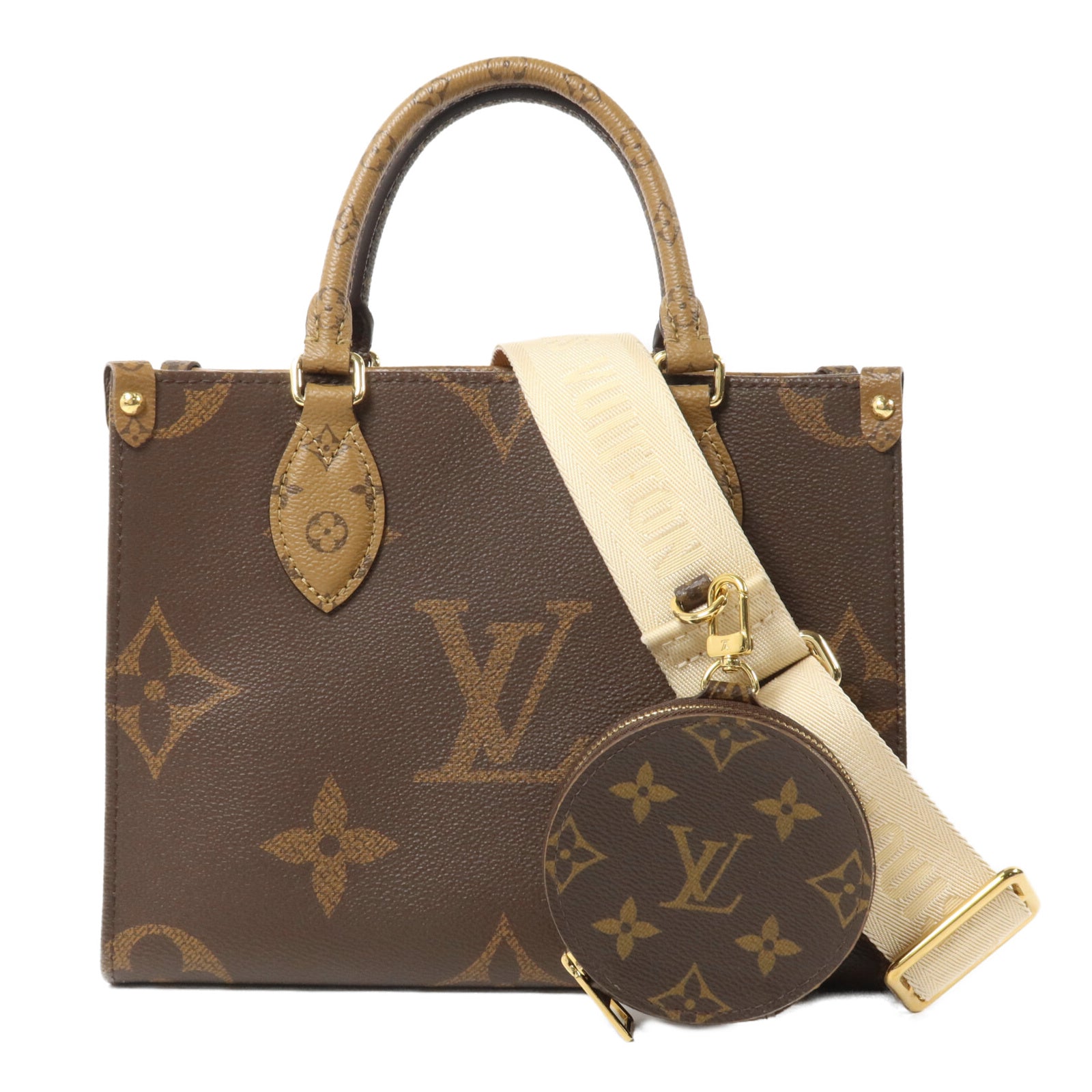 LOUIS VUITTON Monogram Giant On The Go PM手挽肩背兩用袋