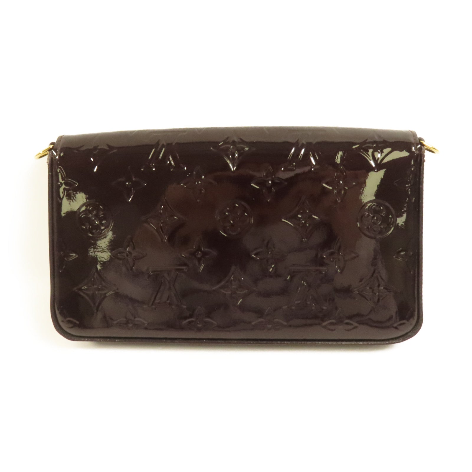 LOUIS VUITTON Vernis Pochette Felicie金扣肩背袋