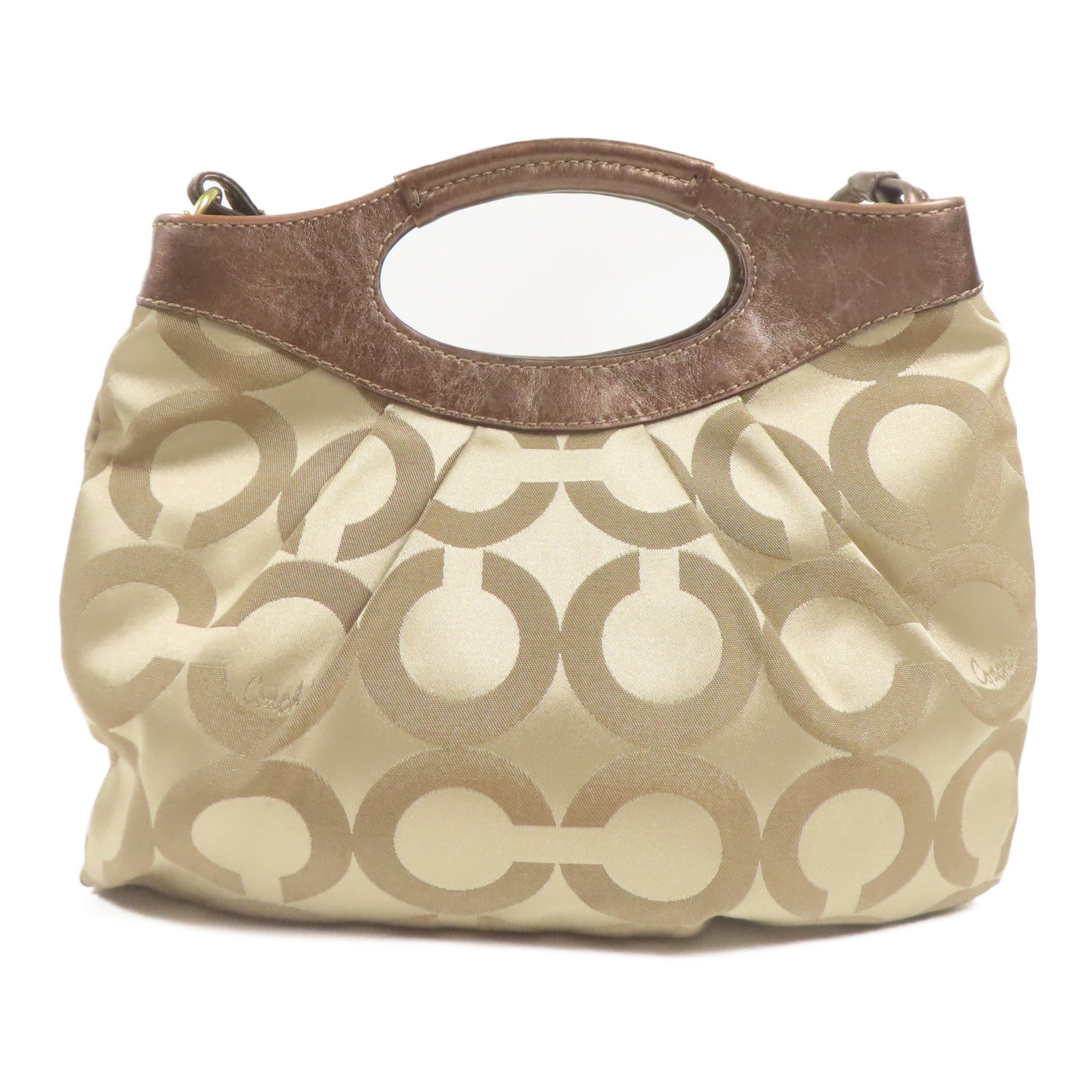 COACH 帆布Shoulder Bag金扣手挽肩背兩用袋