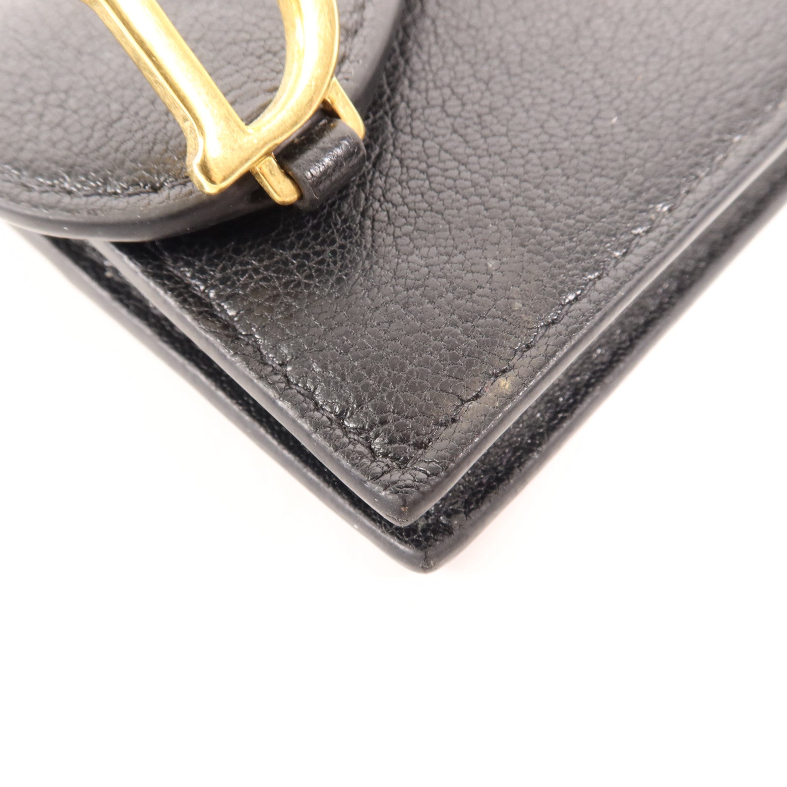 Dior 牛皮皮革Wallet金扣錢包