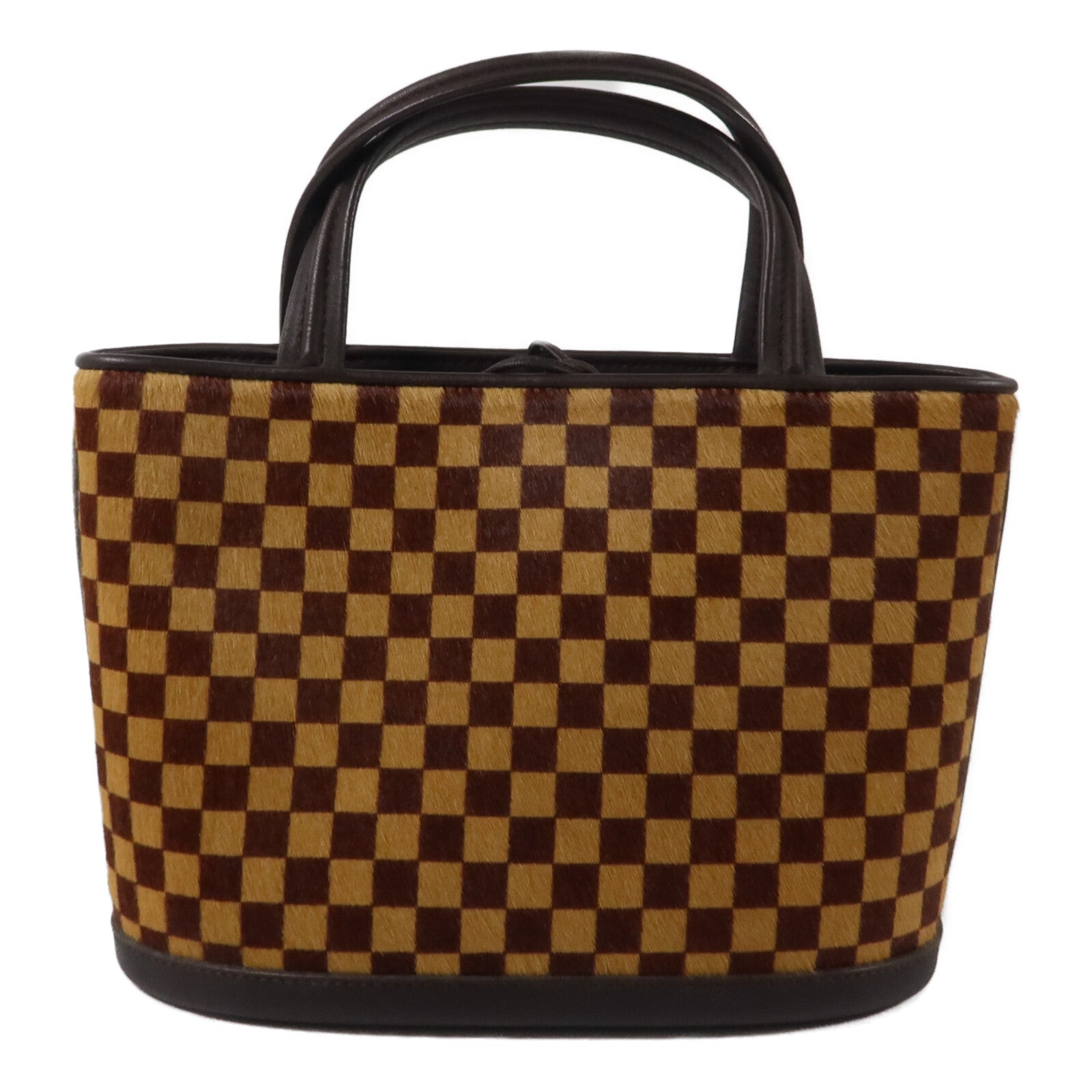 LOUIS VUITTON Damier Pony Hair Sauvage Unborn手挽袋