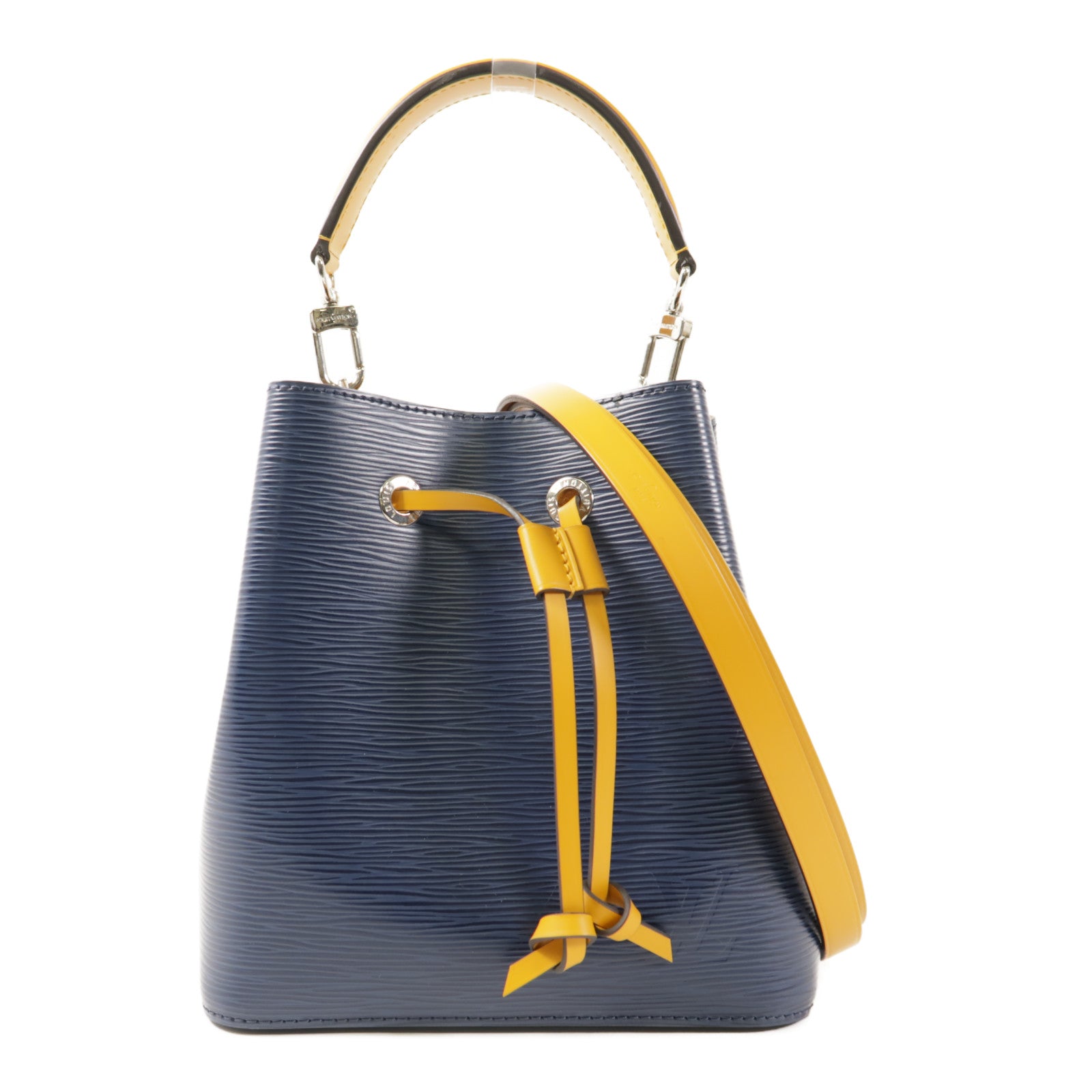 LOUIS VUITTON Epi Neo Noe BB銀扣手挽肩背兩用袋深藍色
