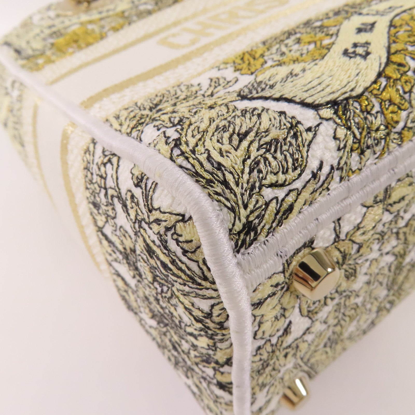 Dior 帆布Lady D-Lite銀扣手挽肩背兩用袋