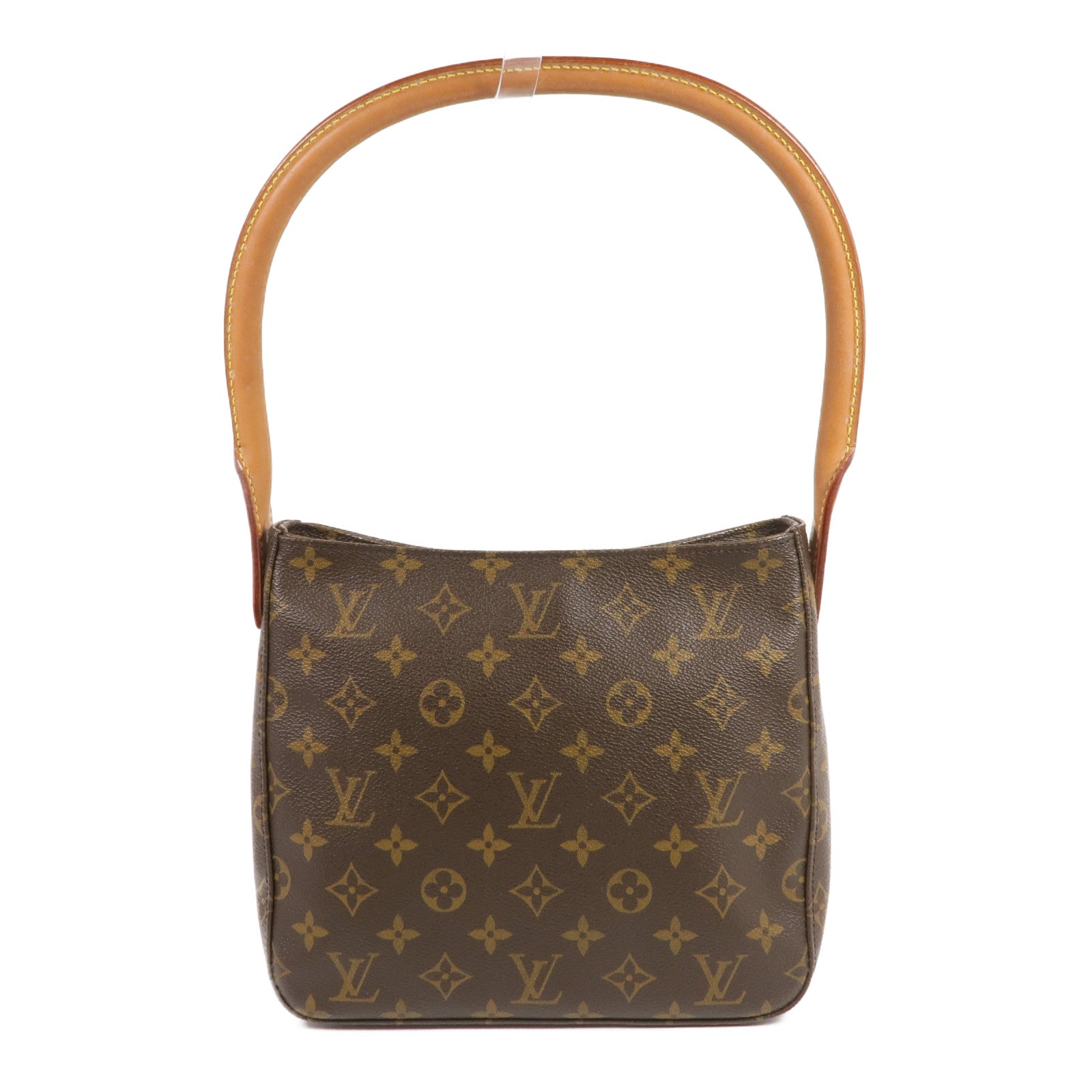 LOUIS VUITTON Monogram Looping MM金扣肩背袋棕色