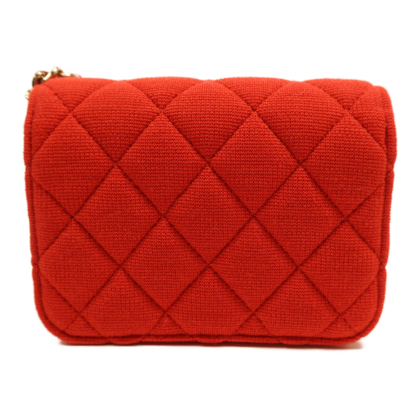 CHANEL 帆布Chain Shoulder Bag金扣鏈帶肩背袋