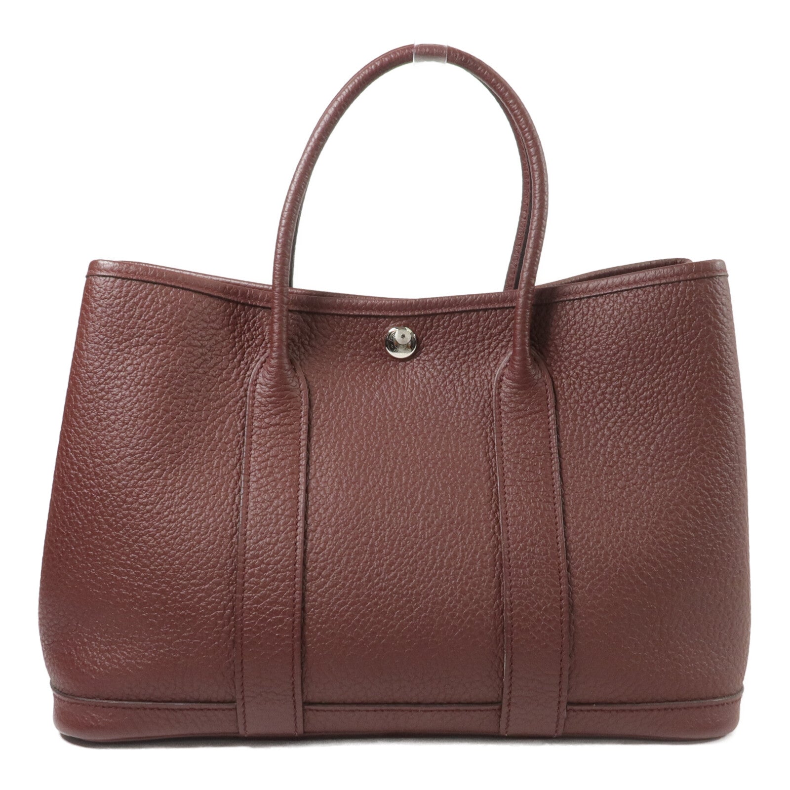 HERMES Country皮革Garden Party TPM手挽袋Bordeaux