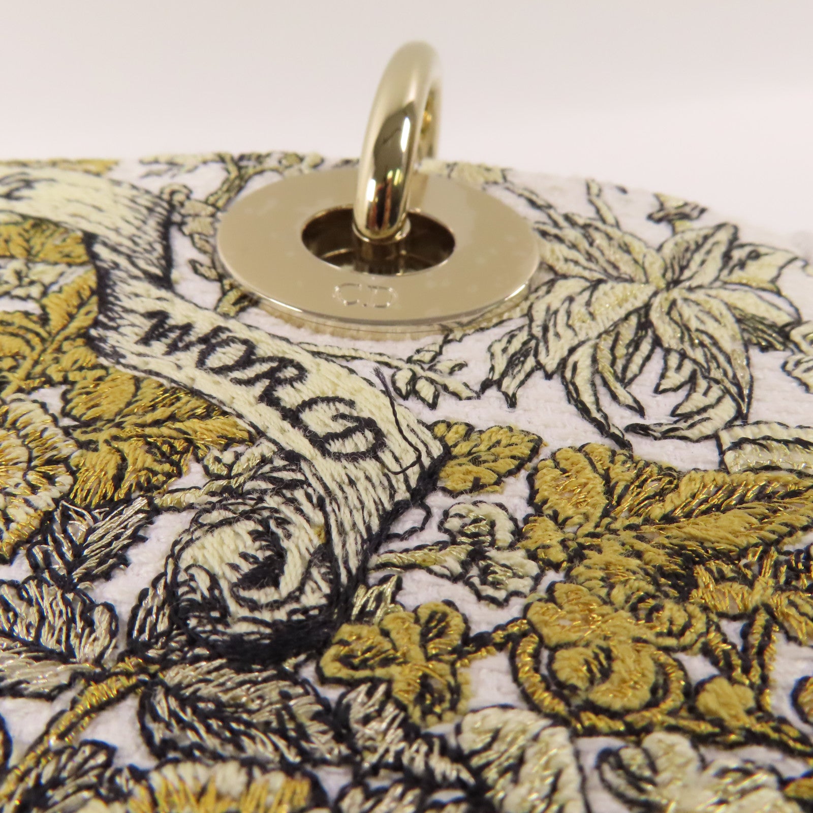 Dior 帆布Lady D-Lite銀扣手挽肩背兩用袋