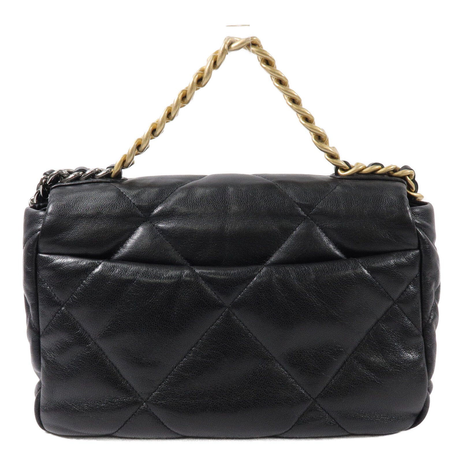 CHANEL 羊皮皮革Chanel 19 Small鏈帶手挽肩背兩用袋