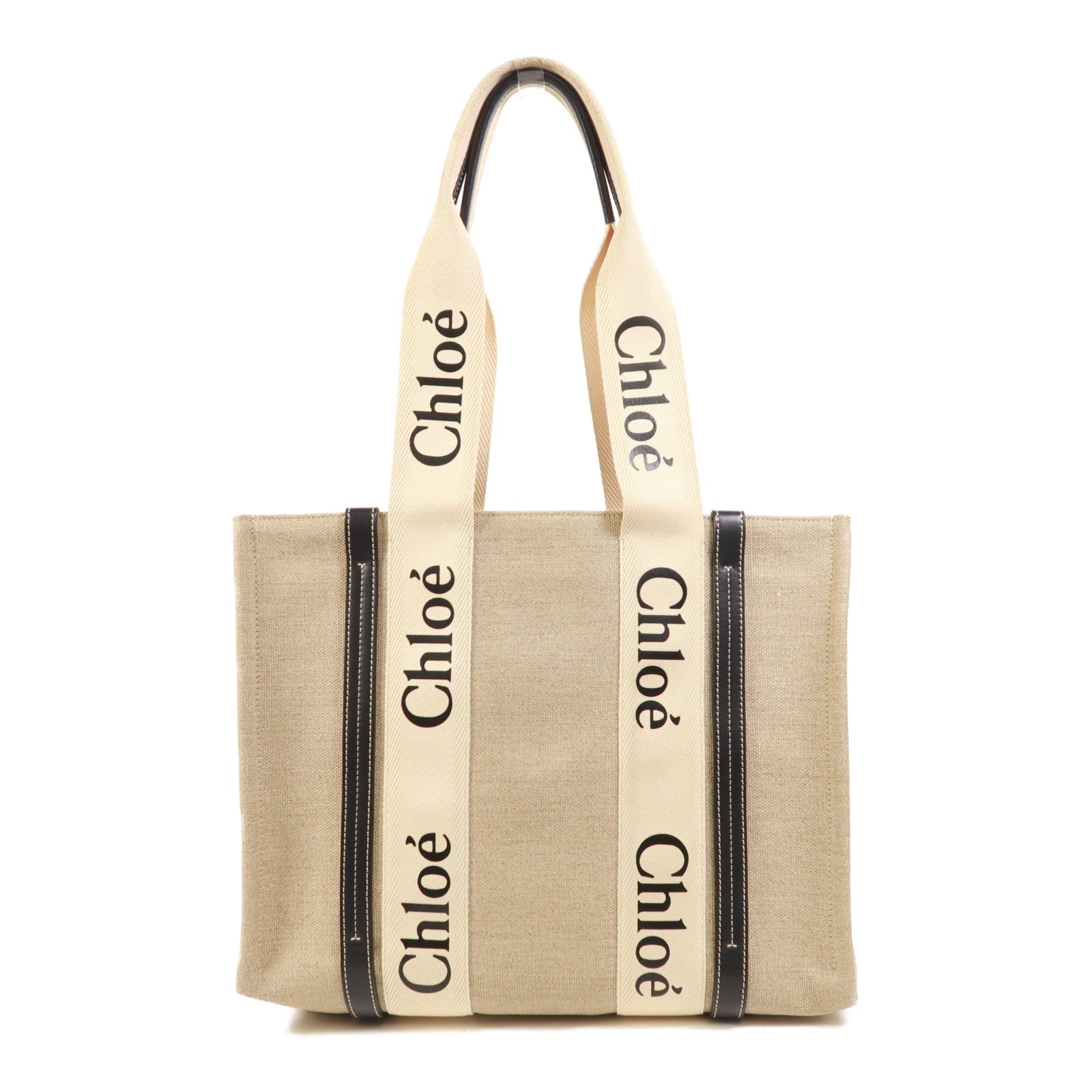 Chloe 帆布Woody Tote Medium肩背袋