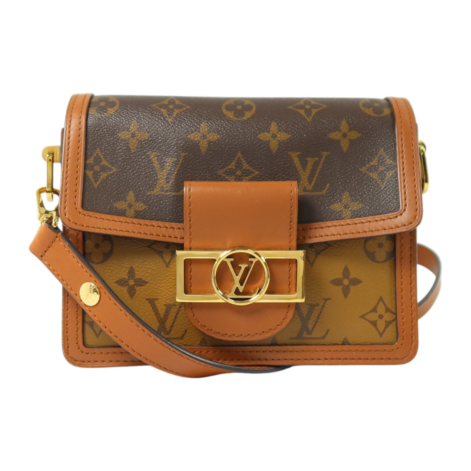 LOUIS VUITTON Monogram Reverse Mini Dauphine肩背袋