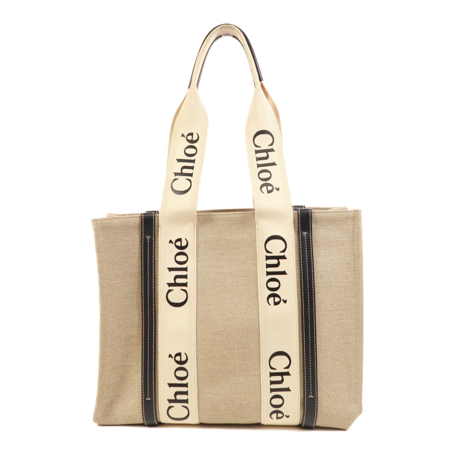 Chloe 帆布Woody Tote Medium肩背袋