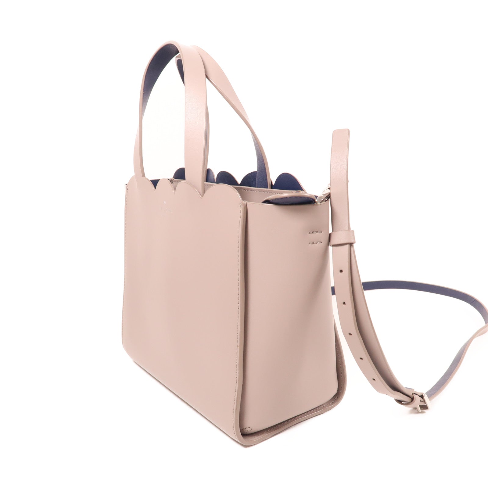 Kate Spade SHW 2 Way Shoulder Bag Handbag Calfskin Leather Grey Gray