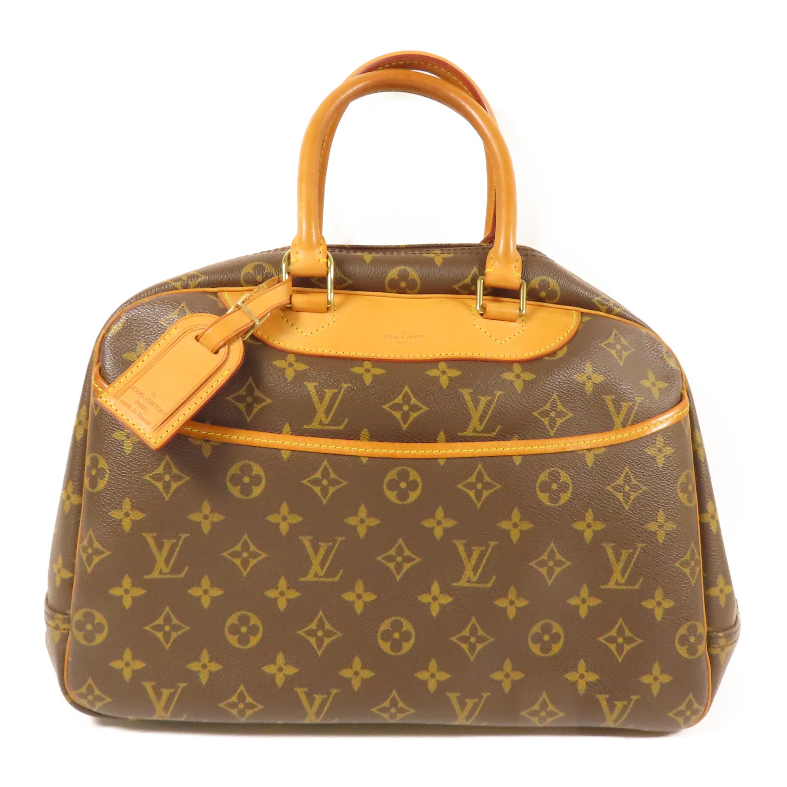 LOUIS VUITTON LV GHW Deauville Handbag M47270 Monogram Brown