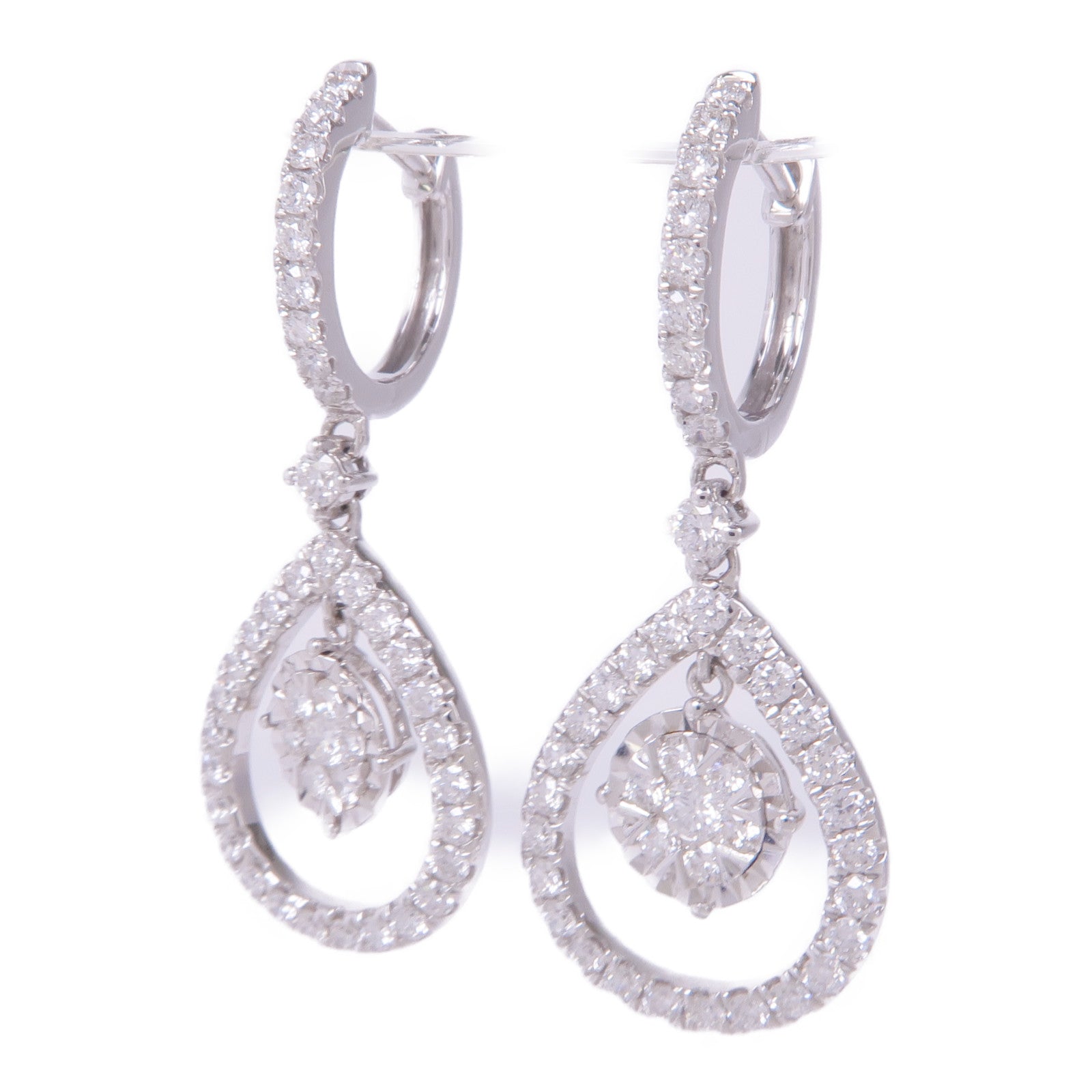JEWELRY 18K白金Diamond Earrings鑽石耳環