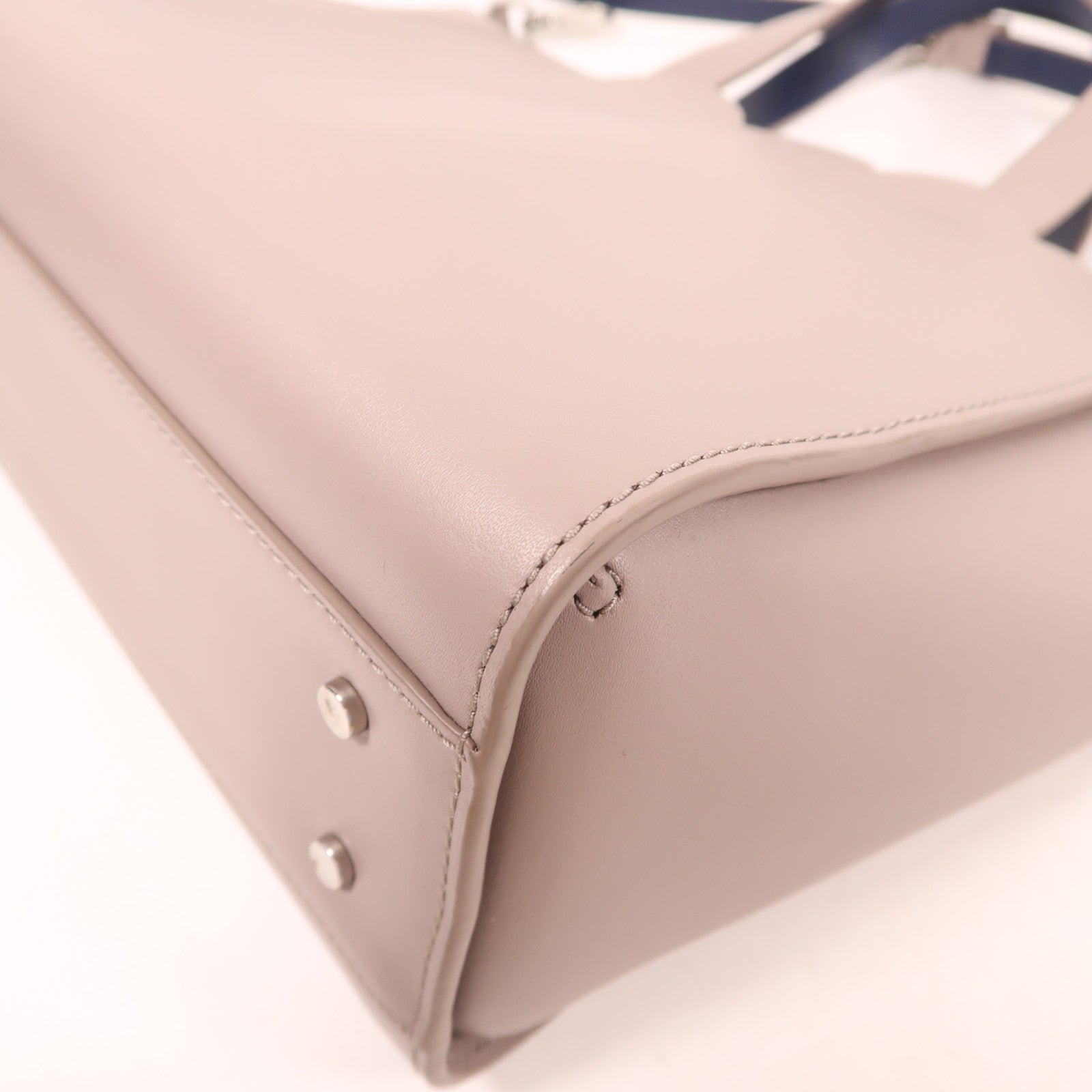 Kate Spade SHW 2 Way Shoulder Bag Handbag Calfskin Leather Grey Gray