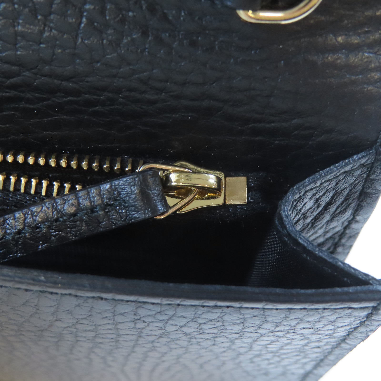 GUCCI 【激減優惠】牛皮皮革Wallet On Chain金扣鏈帶肩背袋黑色