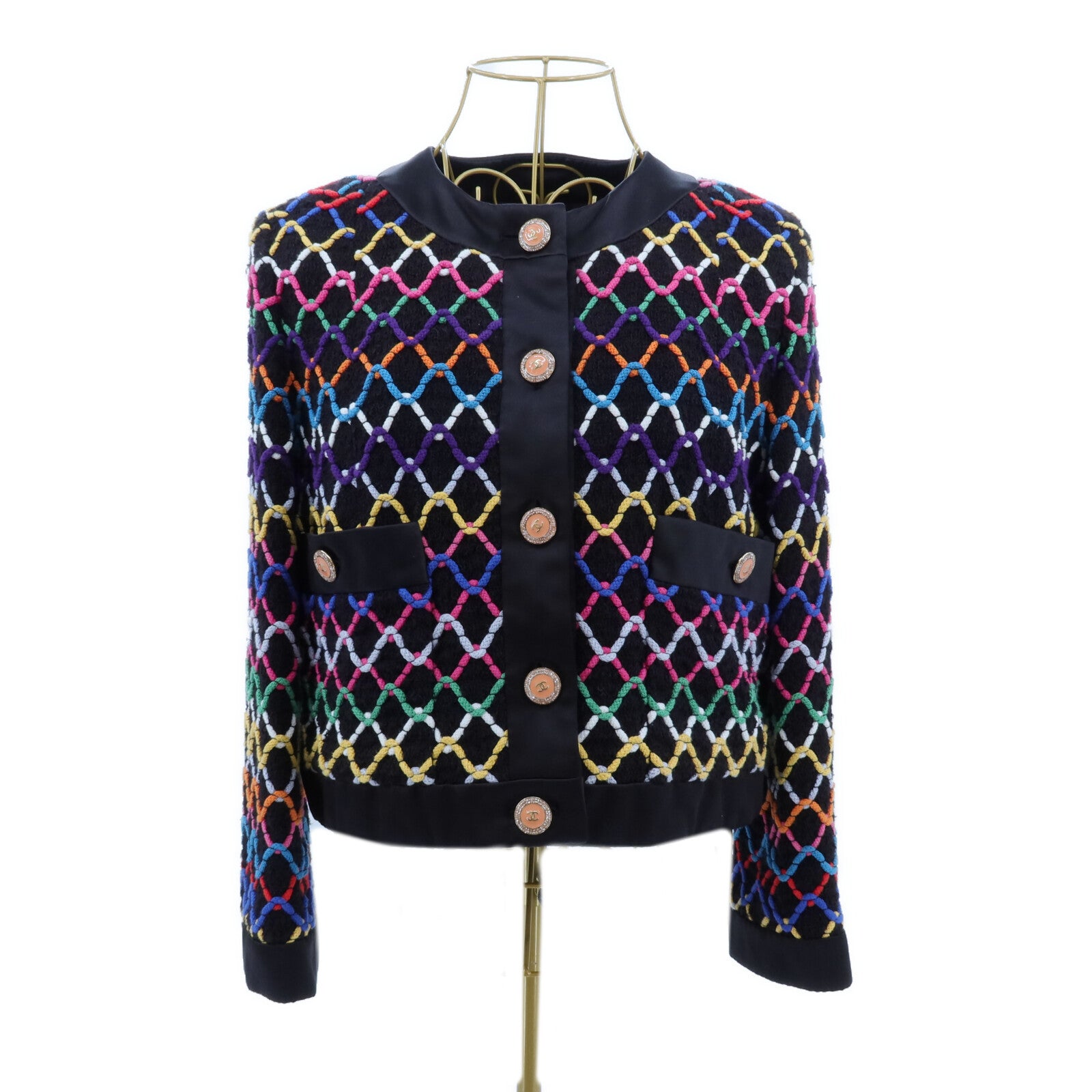 CHANEL Cotton/Silk Collarless jacket外套