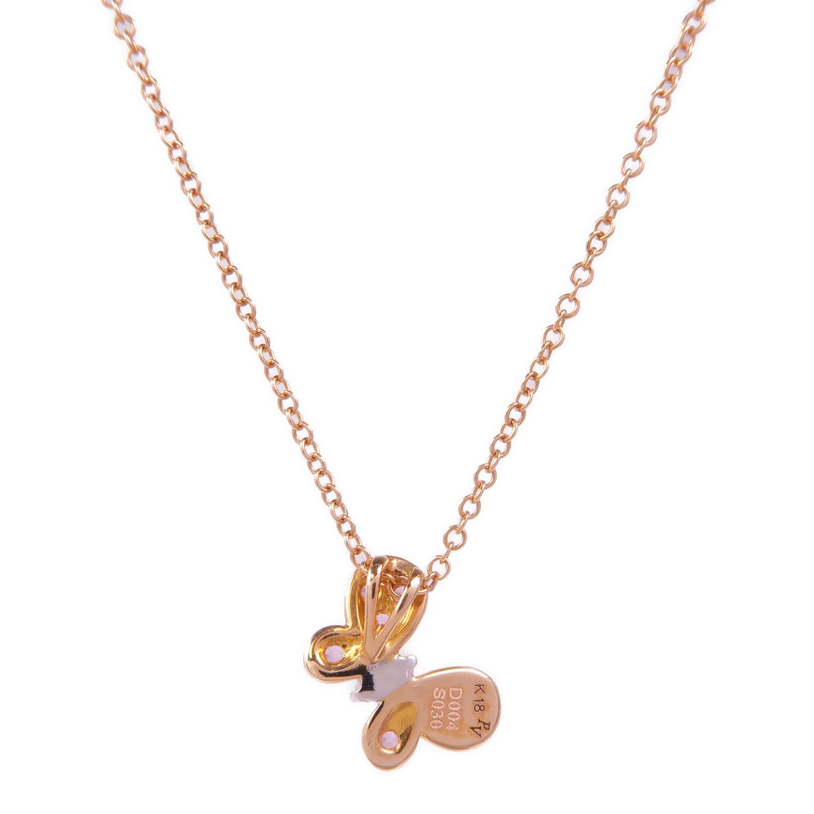 JEWELRY 【激減優惠】18K黃金/白金/玫瑰金Sapphire Diamond Necklace粉紅色藍寶石/鑽石項鍊