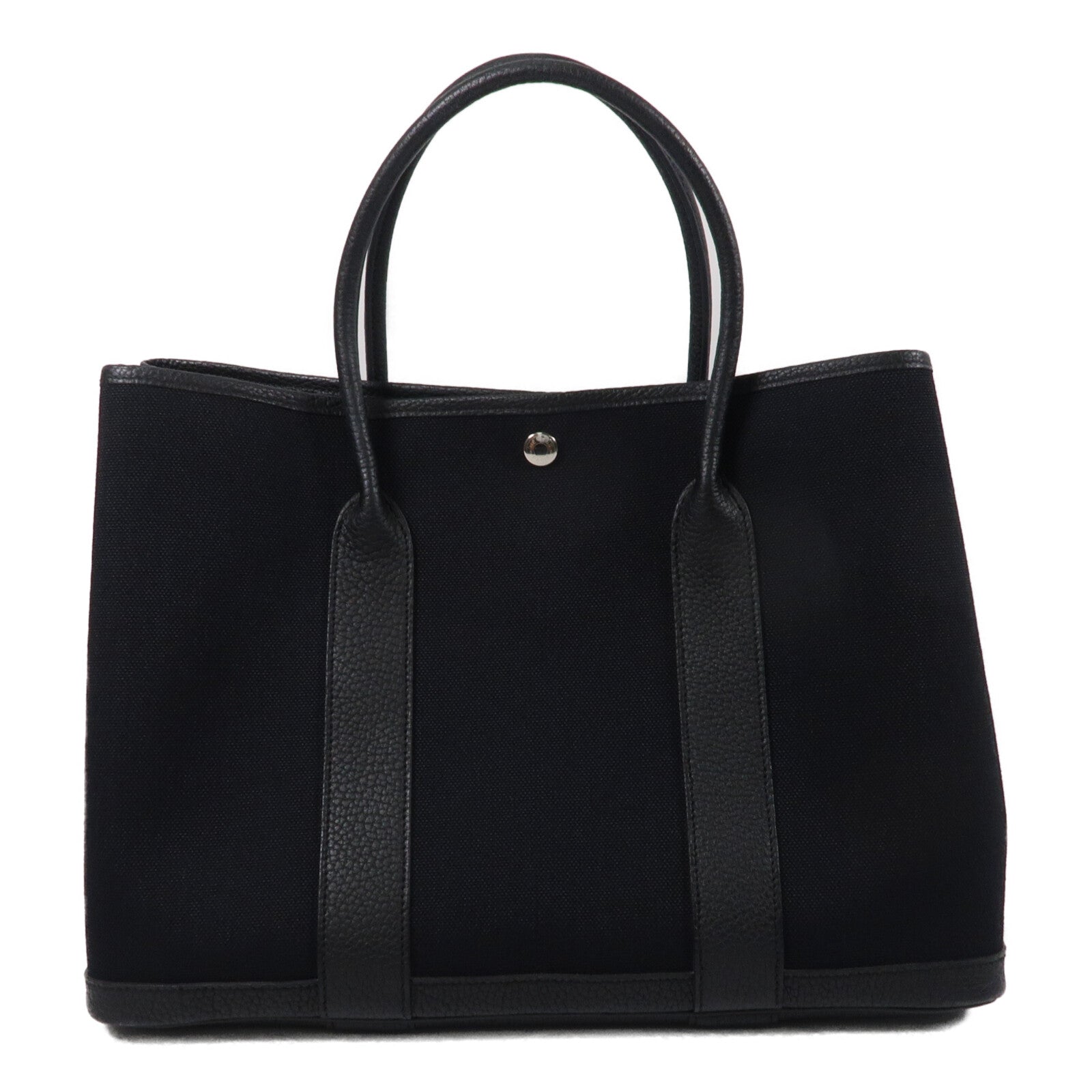 HERMES 帆布Garden Party PM手挽袋Noir