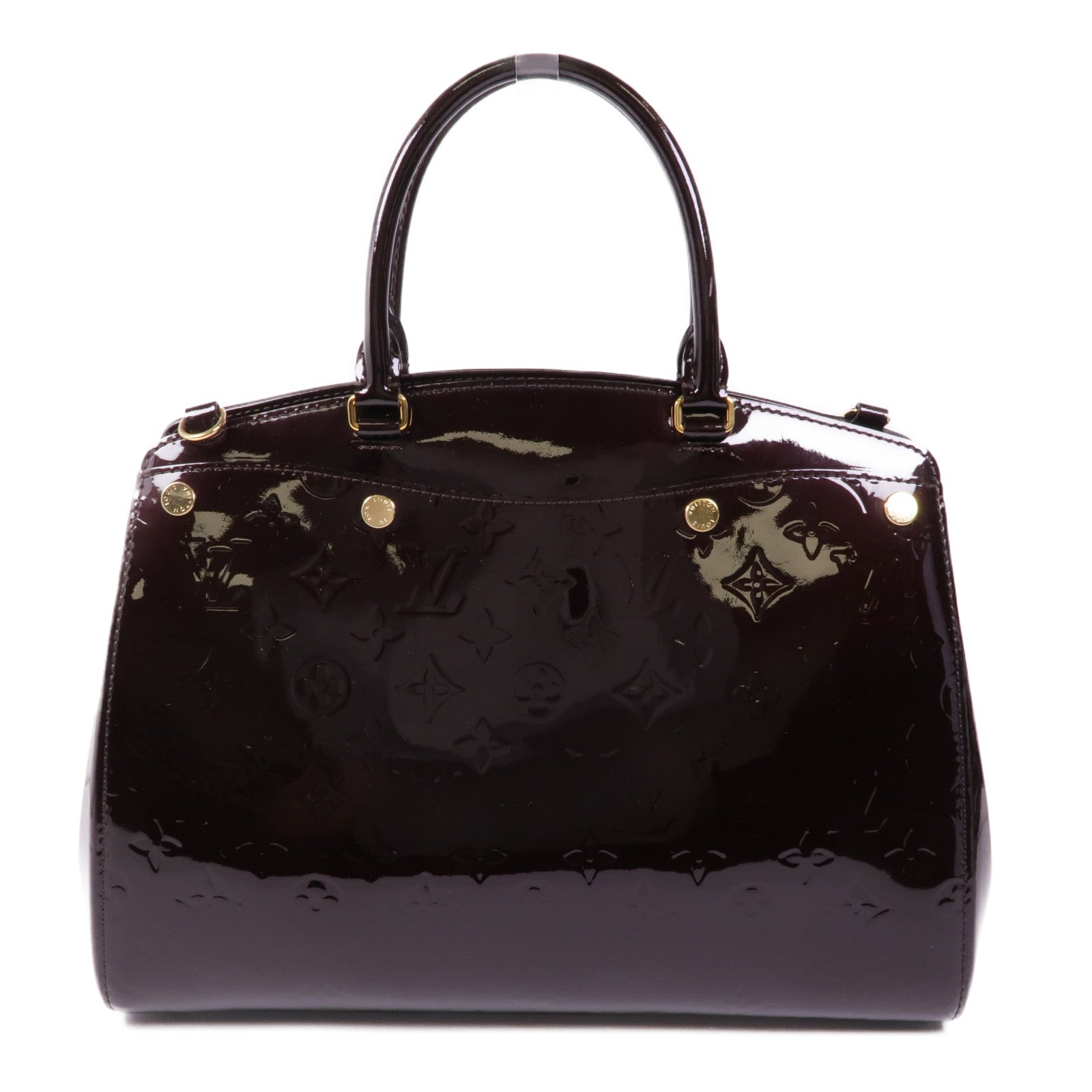 LOUIS VUITTON LV GHW Brea MM 2 Way Shoulder Bag M50597 Vernis Dark Brown